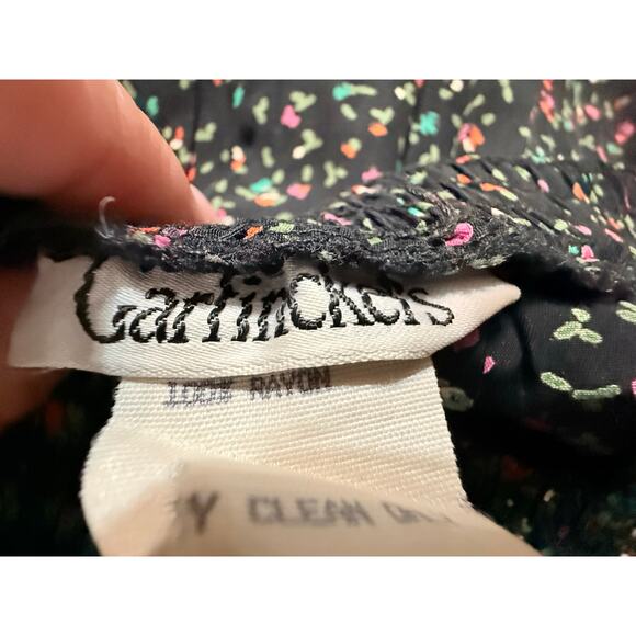 VTG Garfinckel’s Floral Pleated Skirt – 1980s Rayon Midi – Cottagecore Aesthetic - Picture 4 of 5